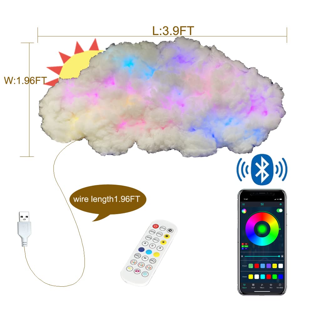 ZOKON 3.93Ft Big Cloud Rain Lightning Kit - Multicolor, Perfect for Outdoor Events and Decorations