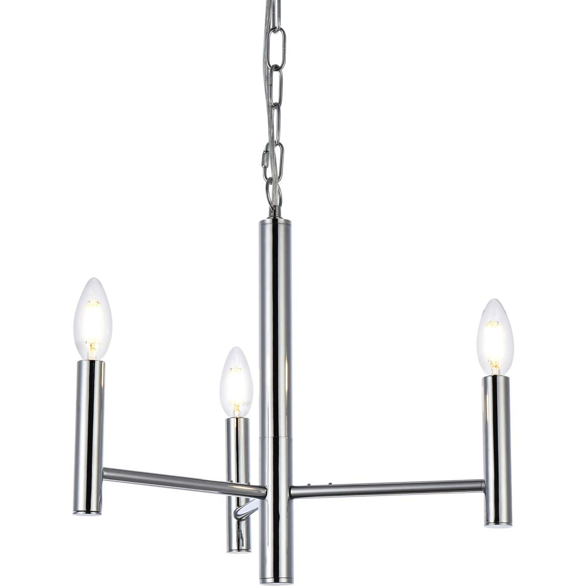Elegant Lighting Living District Carmella 3 Lights Pendant in Chrome