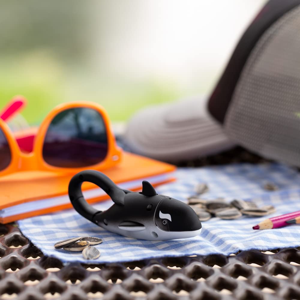 Sun Company Big Discoveries Orca Animal Carabiner Flashlight Keychain For Kids & Adults
