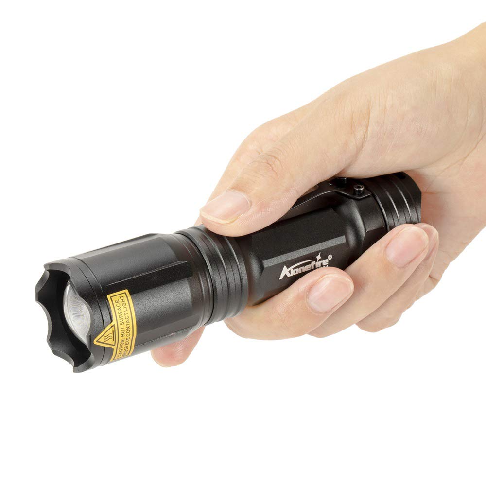 ALONEFIRE X004 RGB Multicolor Flashlight - USB Rechargeable, Waterproof, Night Observation, Red/Green/Blue Light