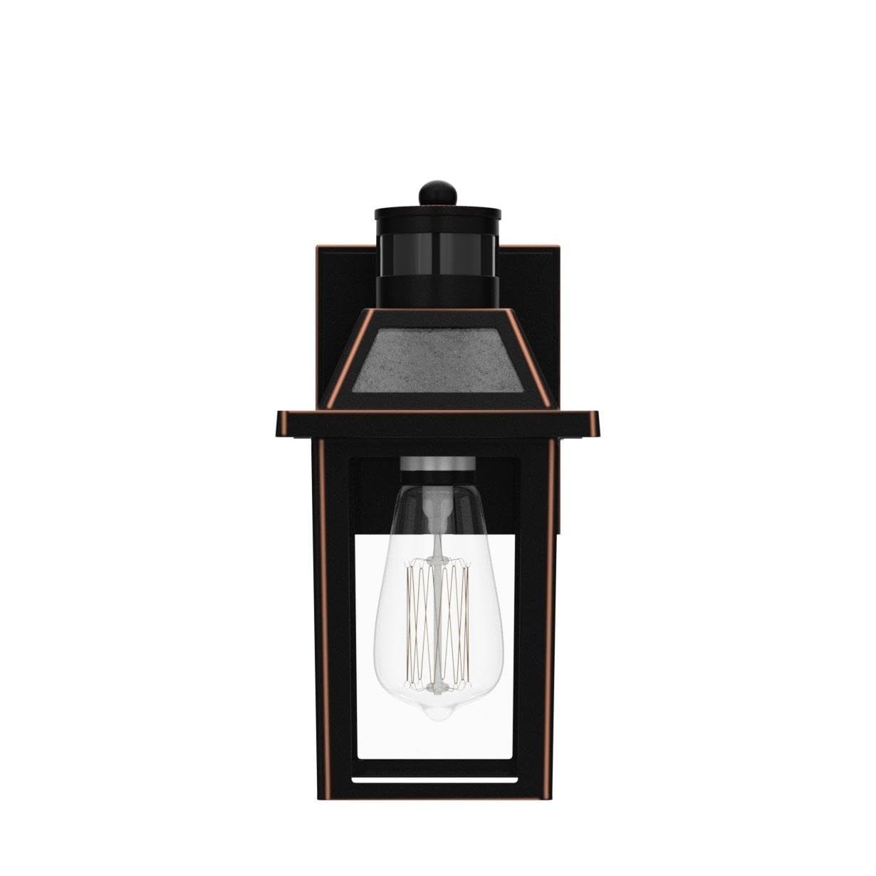 Yisuro Porch Lights With Gfci Outlet, Waterproof Dusk To Dawn Fixture, 3 Lighting Modes, Black