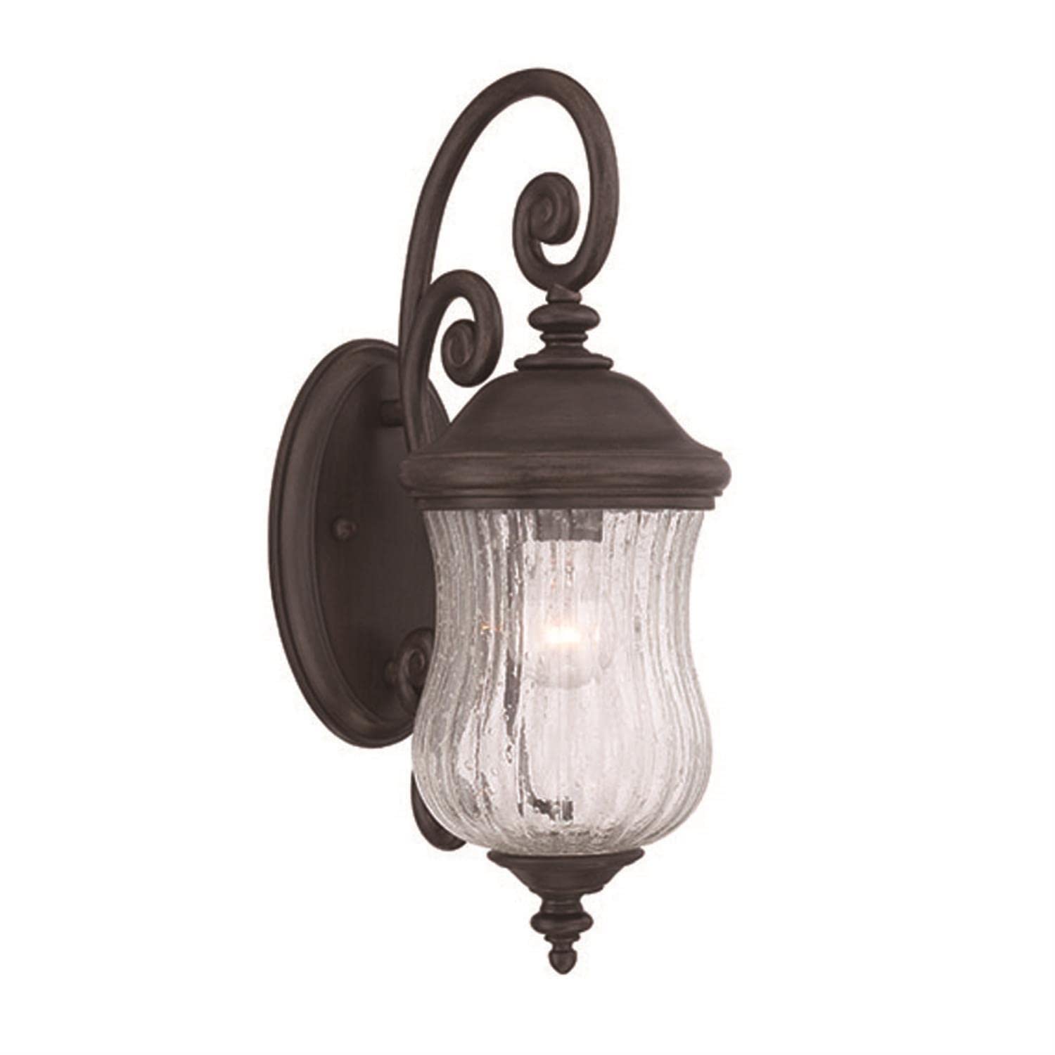 Acclaim Lighting 1-Light Outdoor Wall Lantern, Glass, Black Coral, Model 39702BC, Size 6.75 x 18