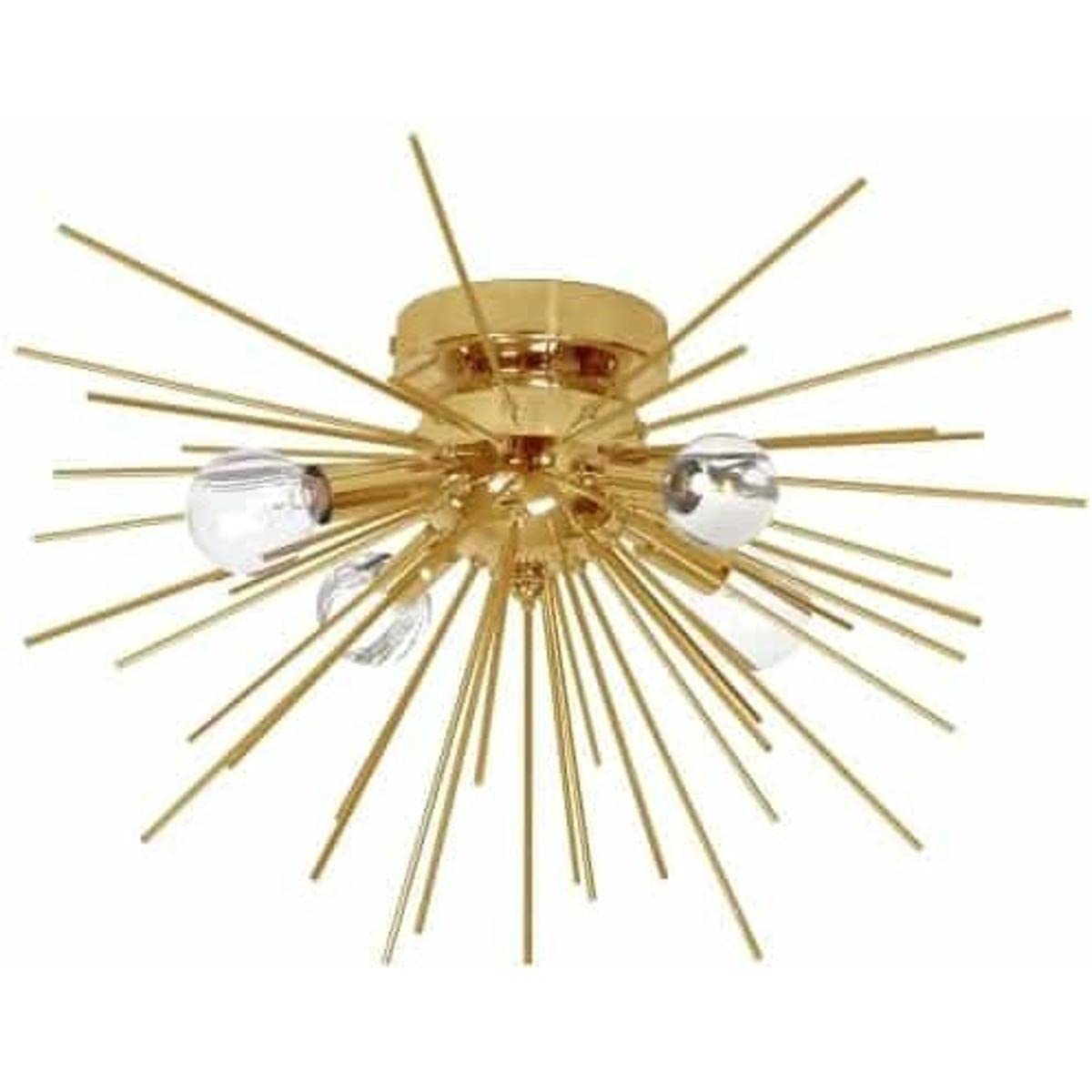 Dainolite 4Lt Flush Mount, Gold & Vintage Bronze Finish