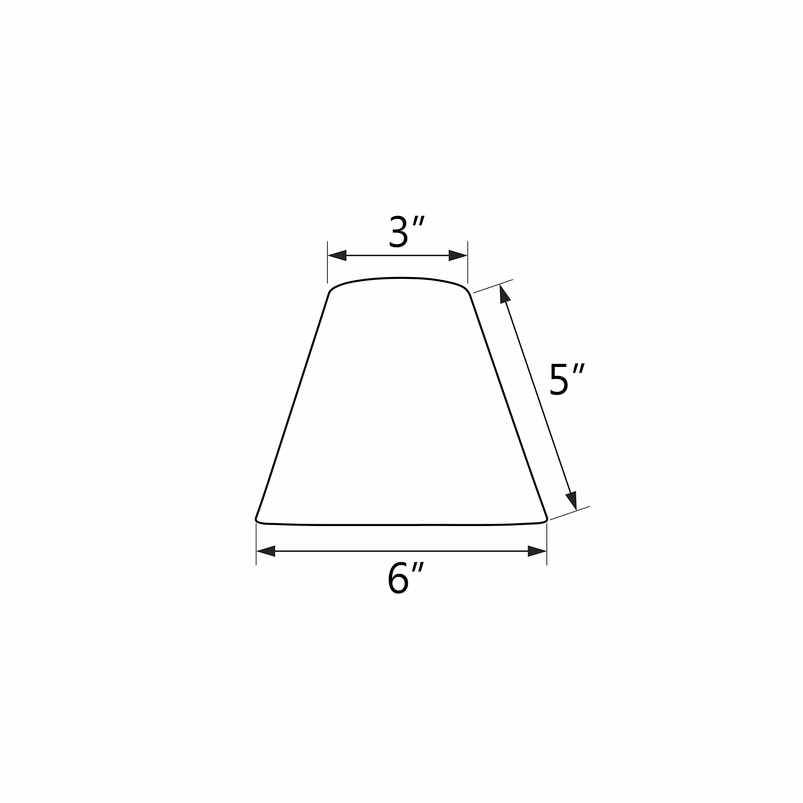 Aspen Creative 32003-5A, Empire Clip-On Chandelier Lamp Shade, Floral, 3&quot; Top X 6&quot; Bottom X 5&quot; Slant Height, Set Of 5