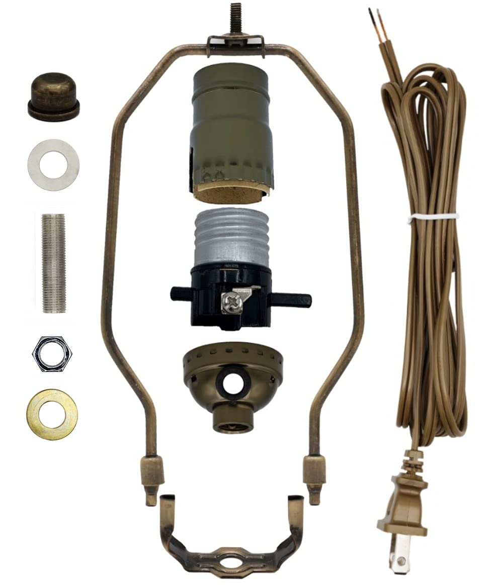 Creative Hobbies Make-A-Lamp Kit, Antique Brass Finish, Model ML93H, DIY Lamp Design and Repair