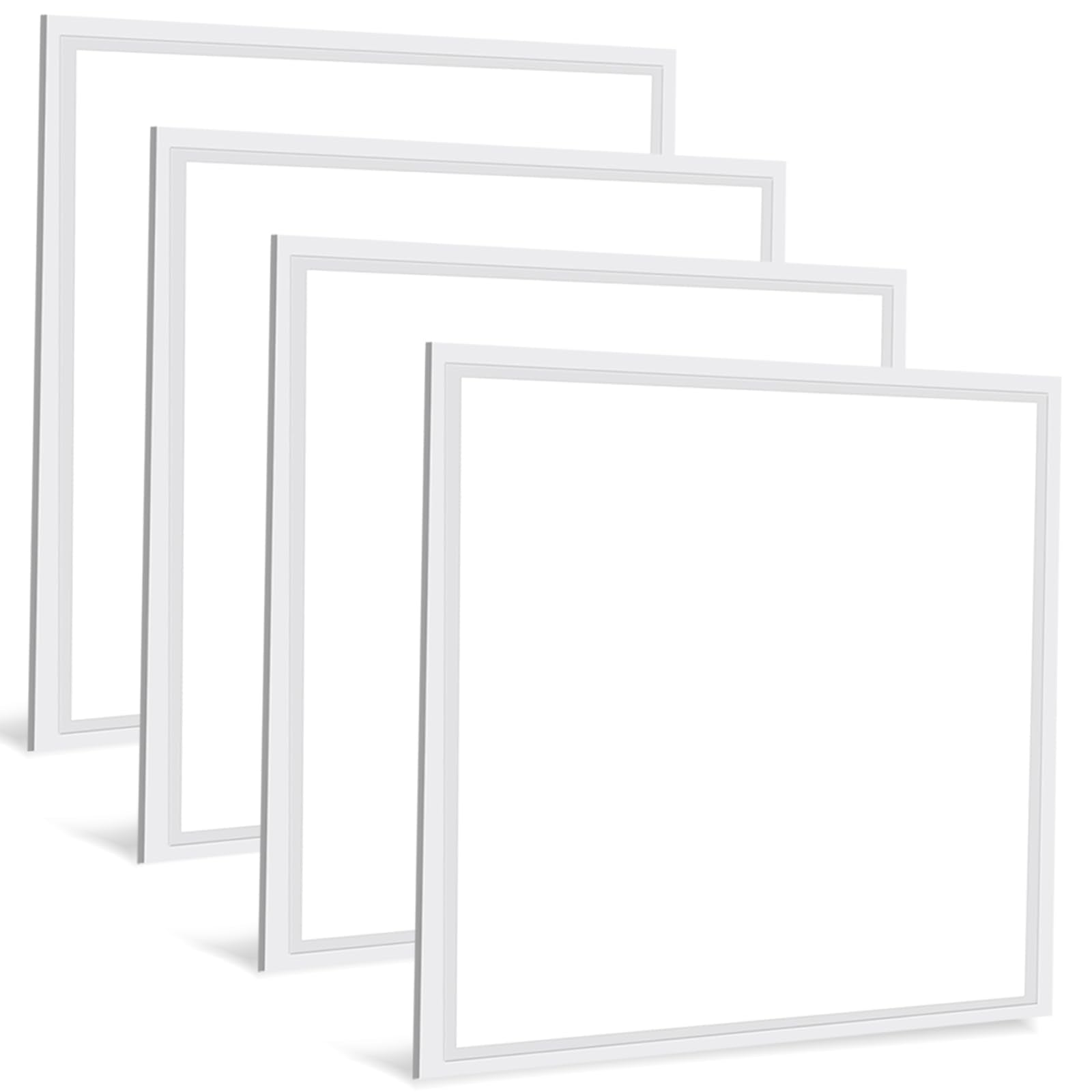 2x2 LED Flat Panel Light 4 Pack, 45W 5800LM 2x2 LED Light Drop Ceiling, 5000K Recessed Edge-Lit Lights 0-10V Dimmable, 100-277V 