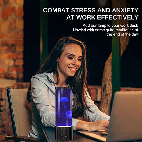 FBSPORT Jellyfish Lamp Night Light, 17 Color Changing with Remote Control, White, Model MRD-D2