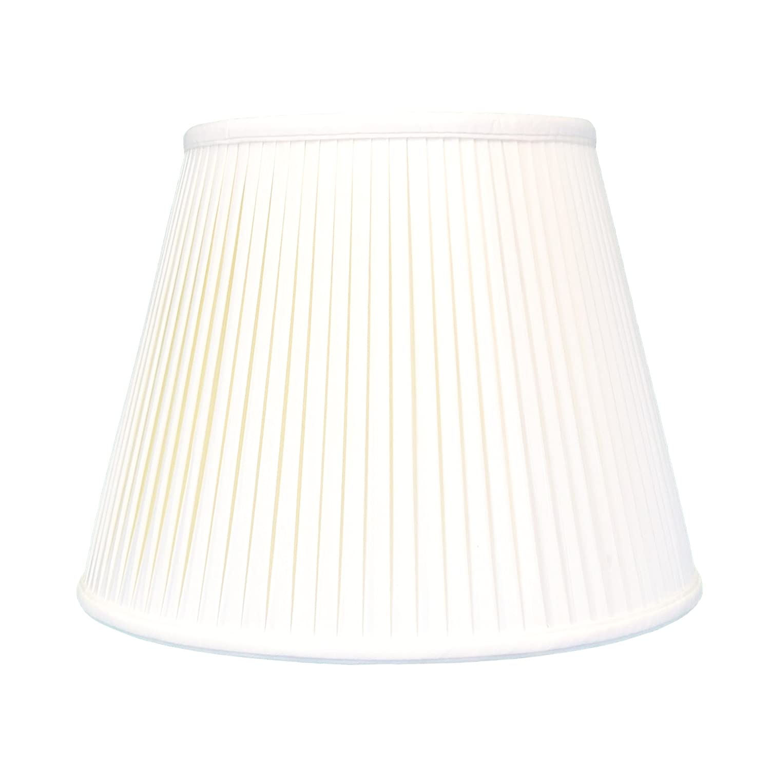 Royal Designs, Inc. Deep Empire Side Pleated Basic Lamp Shade, Bs-729-12Wh, 7.5 X 12 X 9.5 (Spider), White