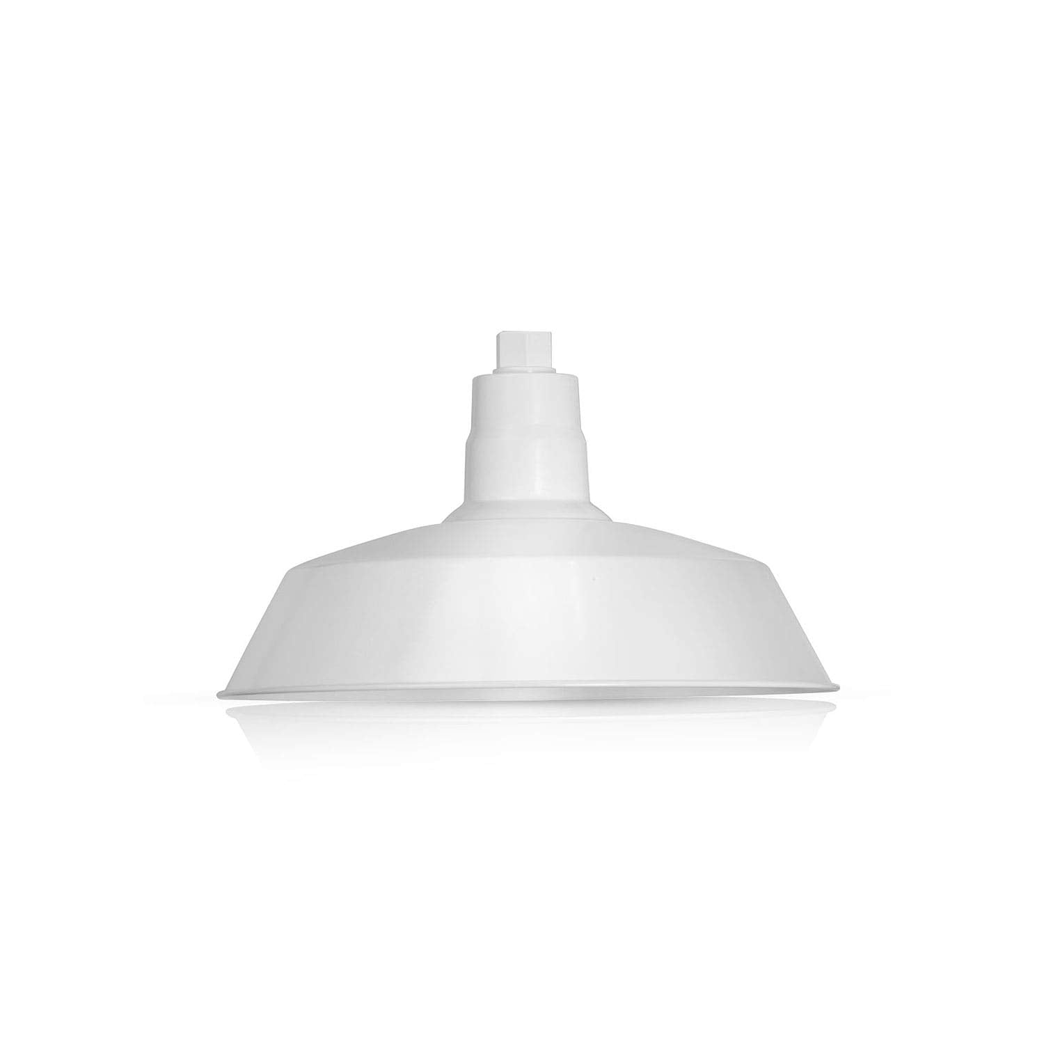 HTM Lighting Solutions 14in. Gooseneck Barn Light Fixture - 13in. Extension Arm, White, 2-Pack, Alloy Steel, UL Listed, 9W LED Bulb
