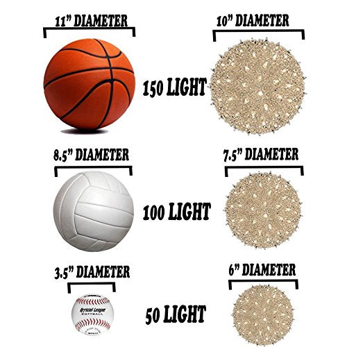 Novelty Lights 6In 50 Light Starlight Sphere, Amber, Ornament Ball Light, 5Ft Hanging Cord With S Hook, 12Ft Power Cord With Sta