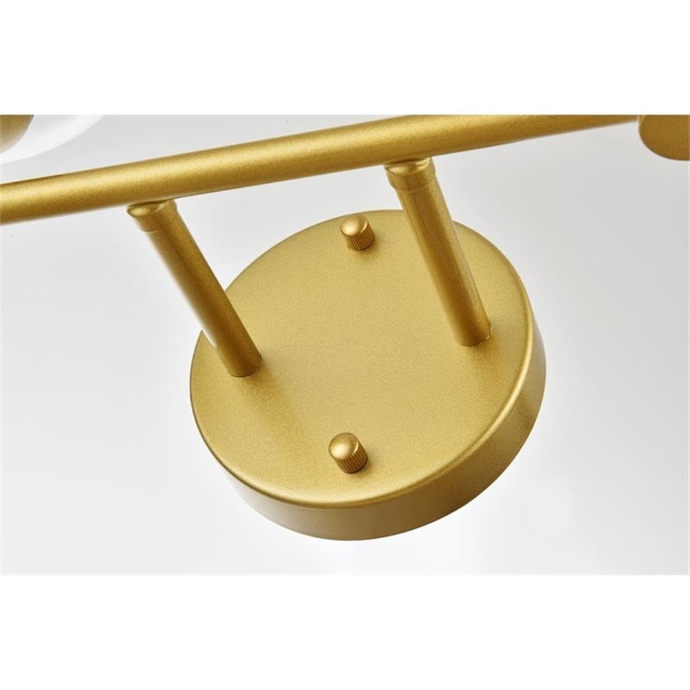Living District Jaelynn 4-Light Iron & Glass Bath Sconce in Brass/Clear