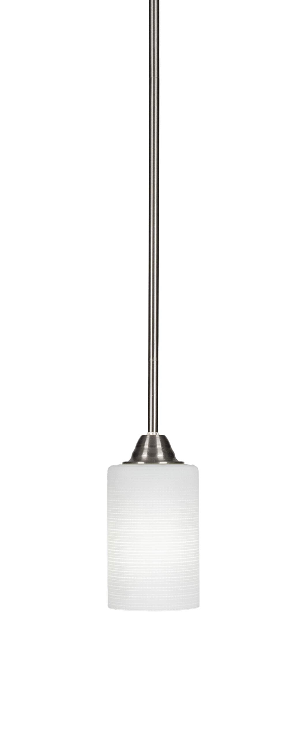 Toltec Lighting Paramount 1 Light Mini Pendant in Brushed Nickel (3401-BN-4061)