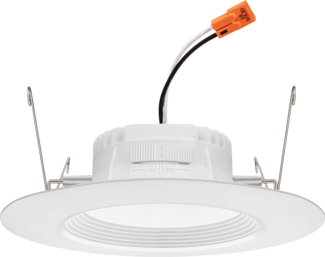 Juno Rb56 Sww5 Mw M6 Retrobasics Downlight Trim Kit, Switchable Led White, Baffle Trim, Switchable Cct, 2700K, 3000K, 4000K, And