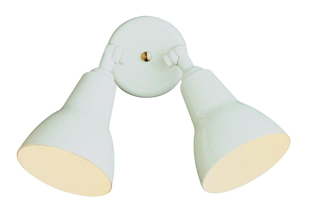 Trans Globe Lighting White Outdoor Wall Spotlight, 6.25&quot; Aluminum Mono Design