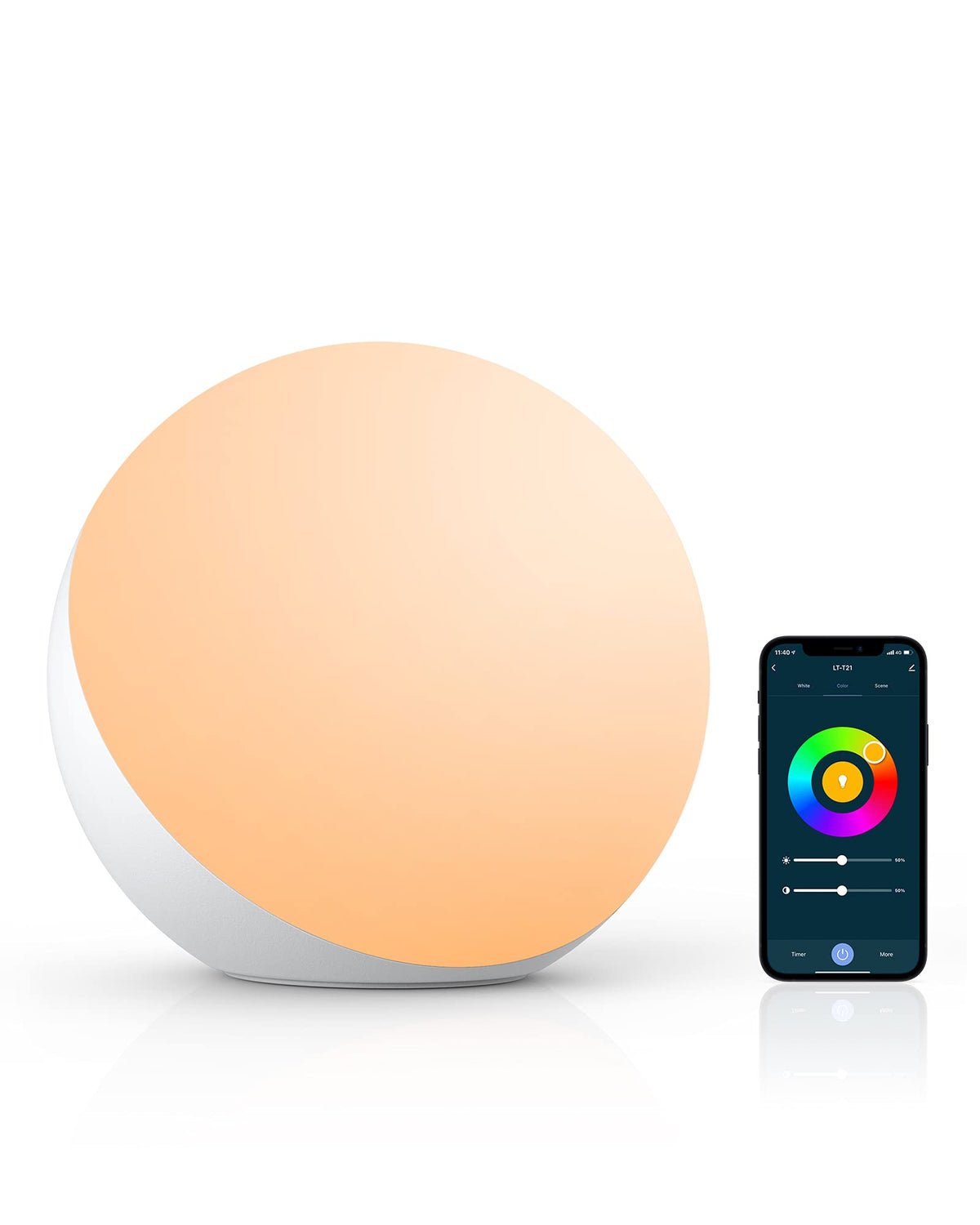 Smart Table Lamp, Dimmable Desk Lamp With App / Voice Control, Led Rgb Color Changing Touch Lamp, Night Lamp For Bedroom Compati
