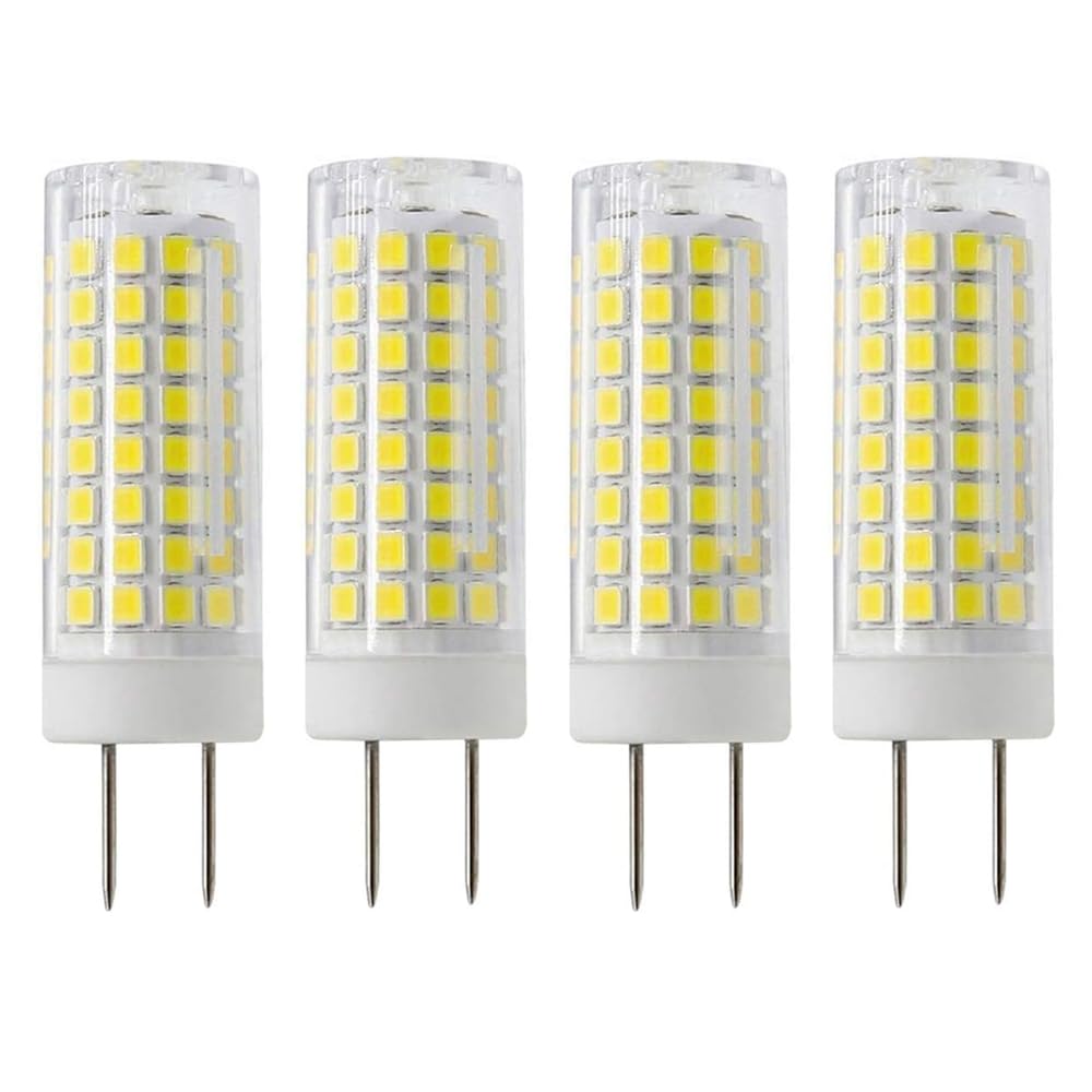 SYXKJ G8 LED Bulb, 7W Dimmable Replacement, 720lm, Bi-pin Base, Ceramic, White, 4 Pack