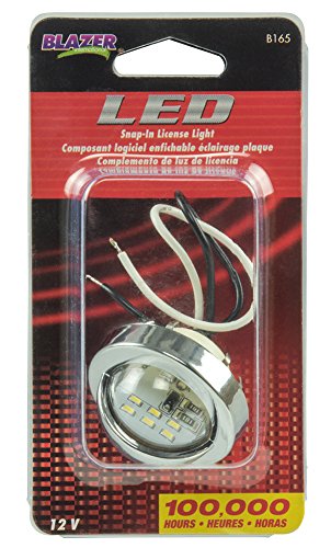 Blazer B165 Led Round Snap-In License/Utility Light, 1 Pack