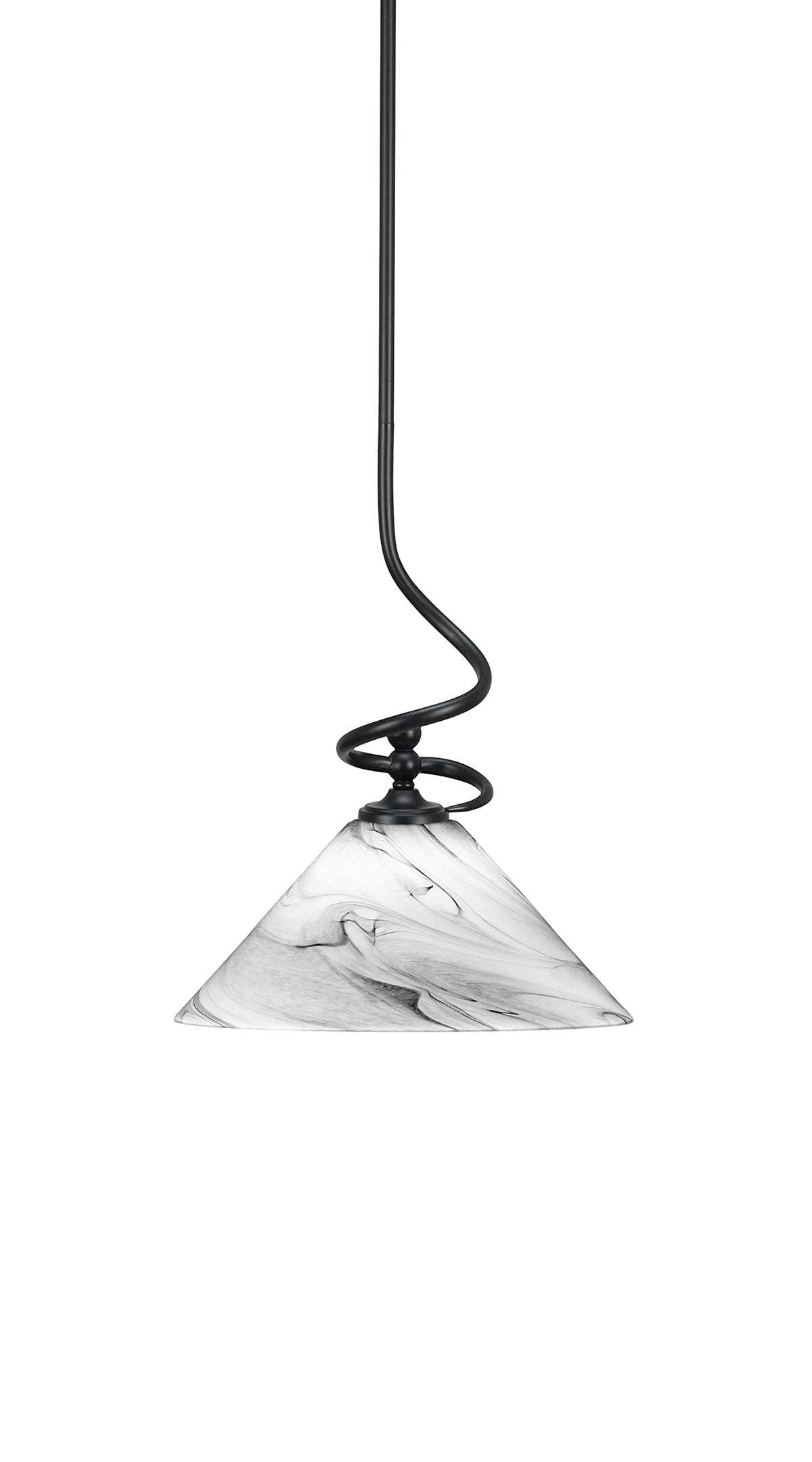 Capri 1 Light Mini Pendant in Matte Black (901-MB-2129)