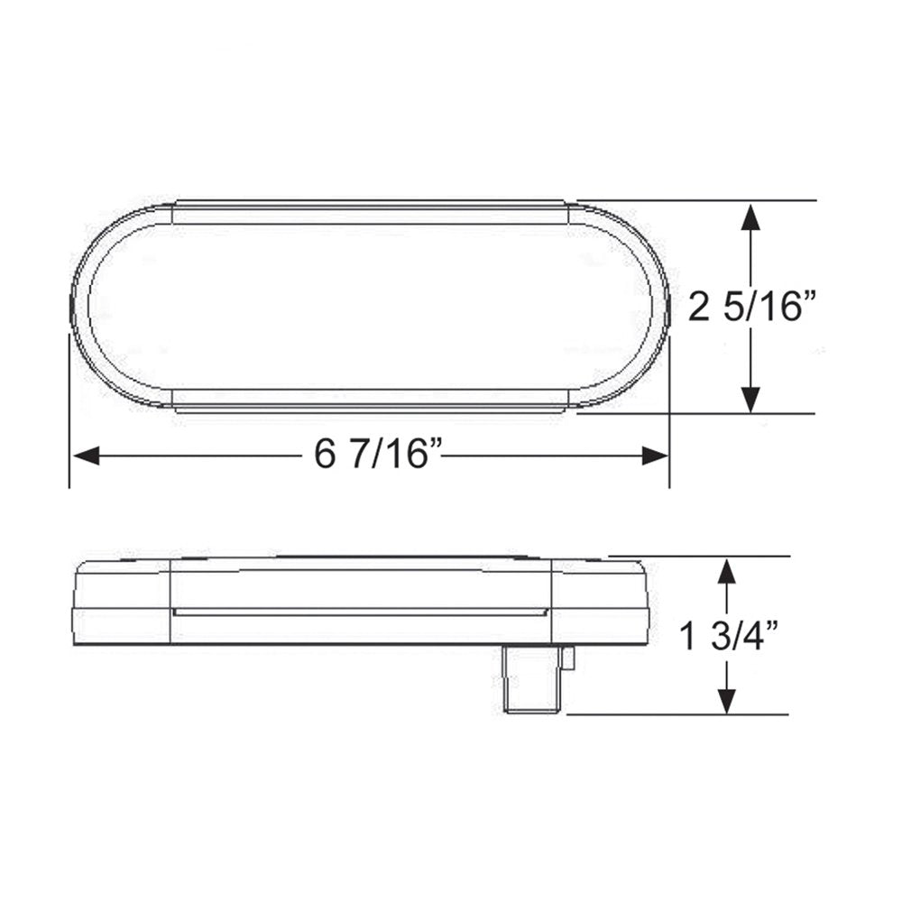 Blazer International C562Rtm 6'' Led Oval Stop/Tail/Turn Light, Red