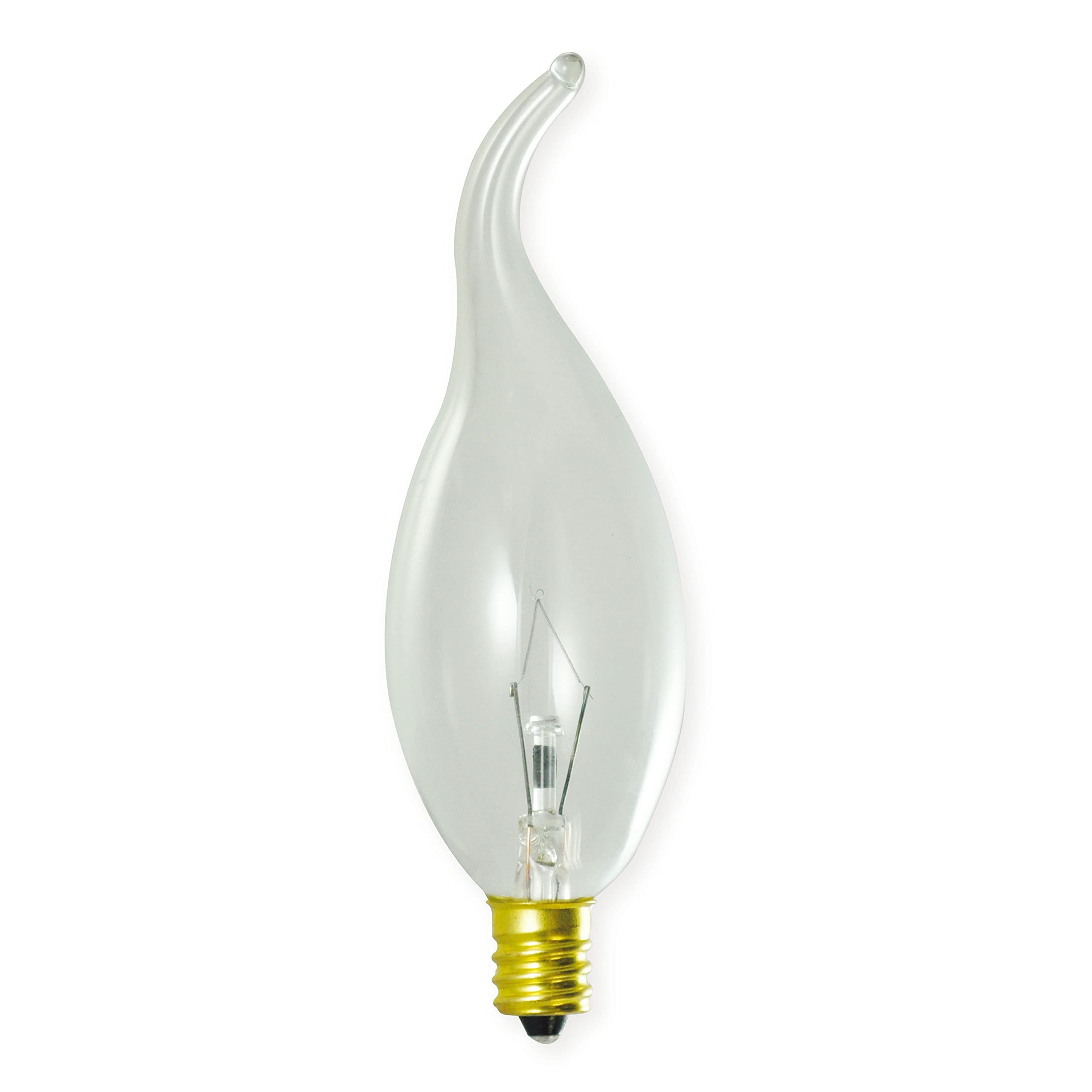 Bulbrite Incandescent Ca11 Candelabra Screw Base (E12) Light Bulb  1 Count (Pack Of 1)  Clear