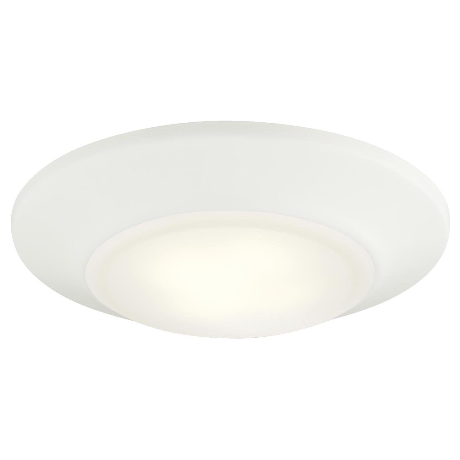 Westinghouse 6322100 Small LED Indoor/Outdoor Dimmable Surface Mount Wet Location, White Finish with Frosted Lens, 1Light
