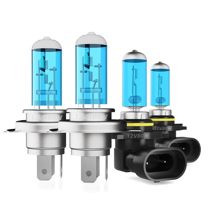 DMEPUGI Headlight Bulbs Fit For Toyota RAV4 2001-2005, 9003 High Low Dual Beam 9006 Fog Lights Combo, Super Bright 5500K White L