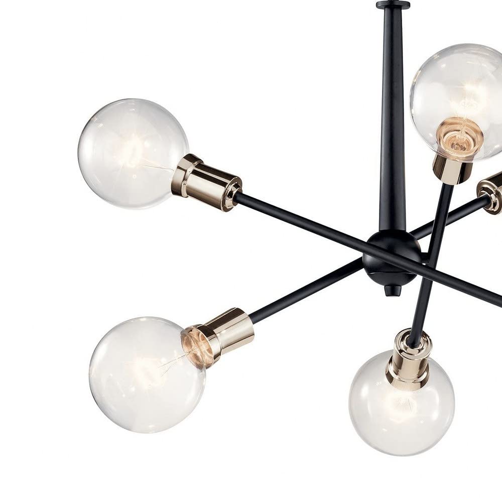 Kichler Armstrong 27.75" 6 Light Chandelier In Black