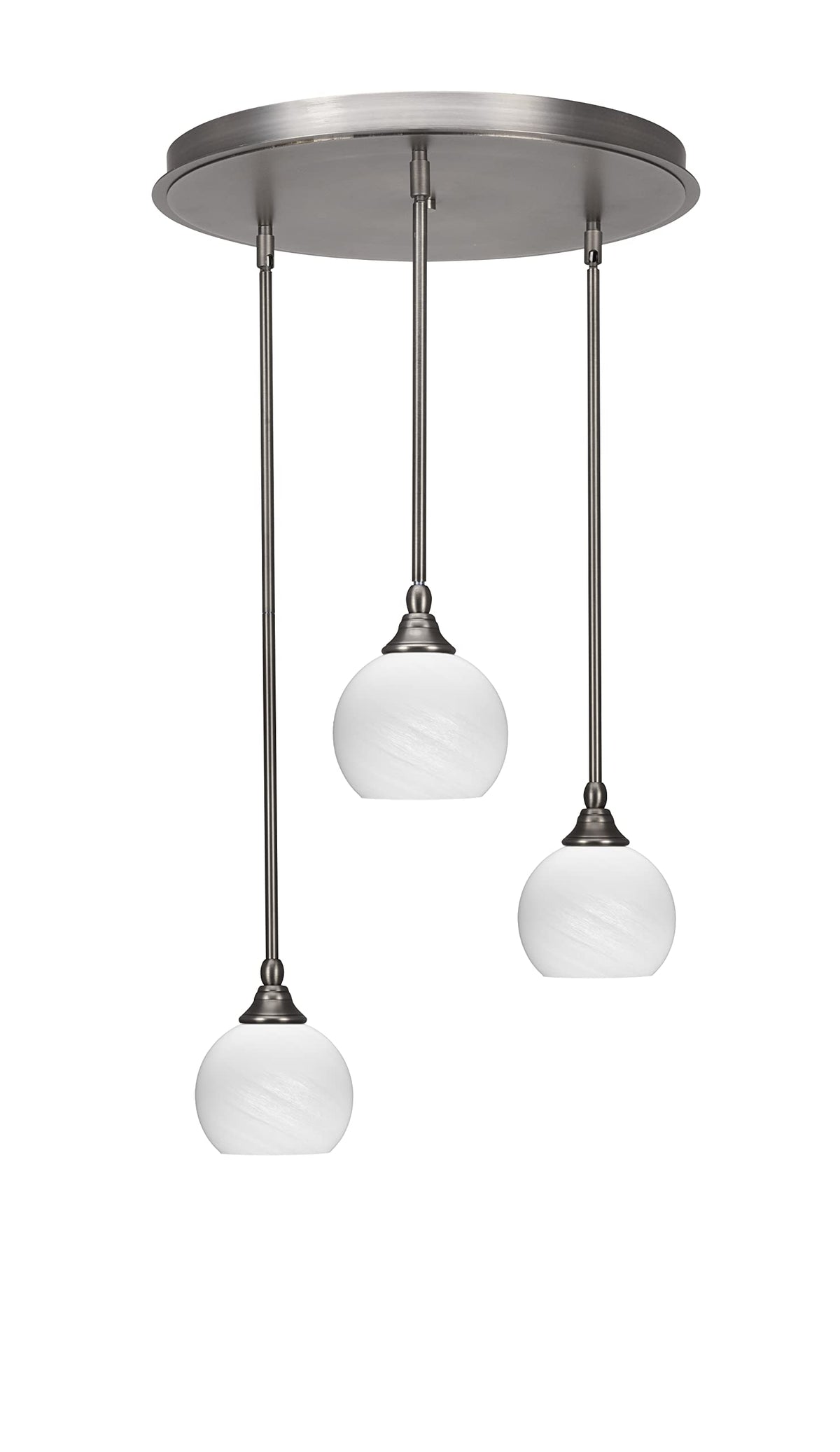 Empire 3 Light Cluster Pendalier in Brushed Nickel Finish (2183-BN-4101)