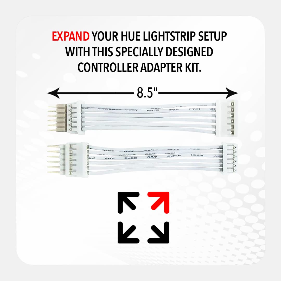 Light Solutions Extension Cable Compatible With Philips Hue Lightstrip V4 & Solo Lightstrip Lighting - Led Strip Led Lighting -