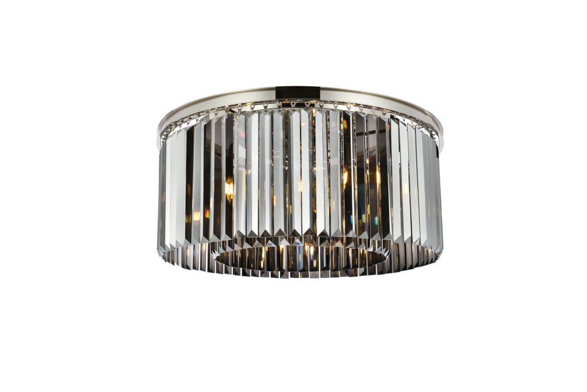 Elitco Lighting Urban Classic Sydney 8-Light Metal Royal Cut Flush Mount - Polished Nickel