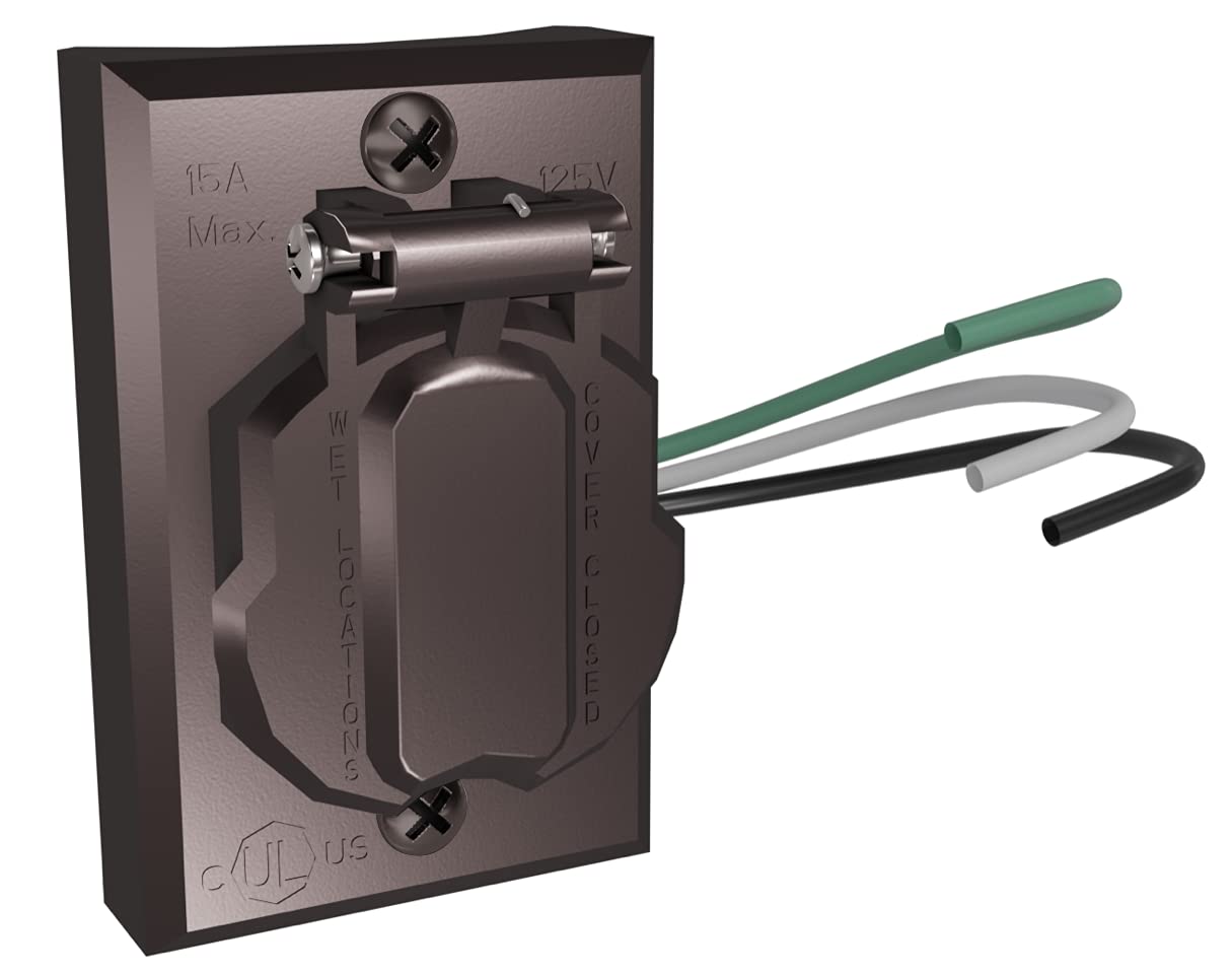 Solus SCO-338Z Outdoor Electrical Outlet, Weather Resistant, Energy Saving, Bronze, Pack of 1