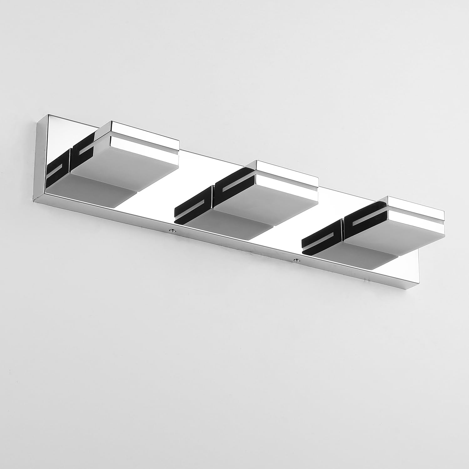 Sinerise Led Modern Bathroom Vanity Light Fixtures (3-Light, 24-Inch), Chrome Modern Acrylic Bathroom Wall Lighting Fixtures Ove