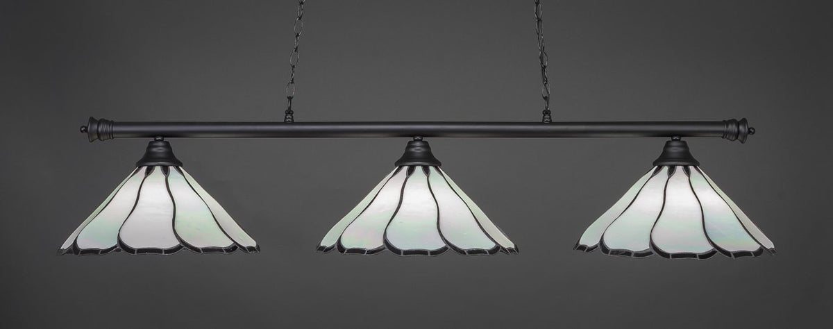 Toltec Lighting Oxford 3 Light Island In Matte Black (373-Mb-912)