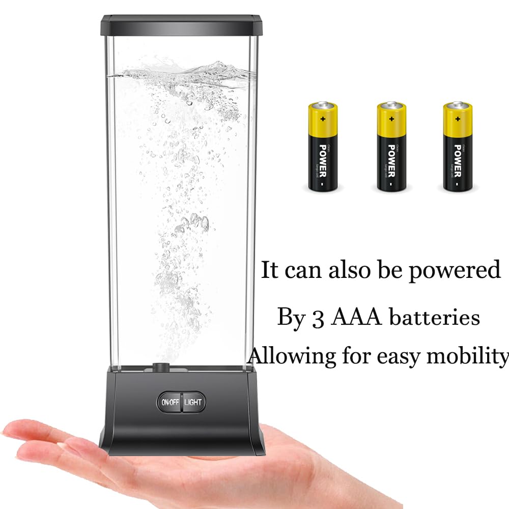 COLORLIFE Electric Jellyfish Tank Table Lamp - Color Changing Light, Black, Model GSL-001, Plastic, Mood Light for Home Deco