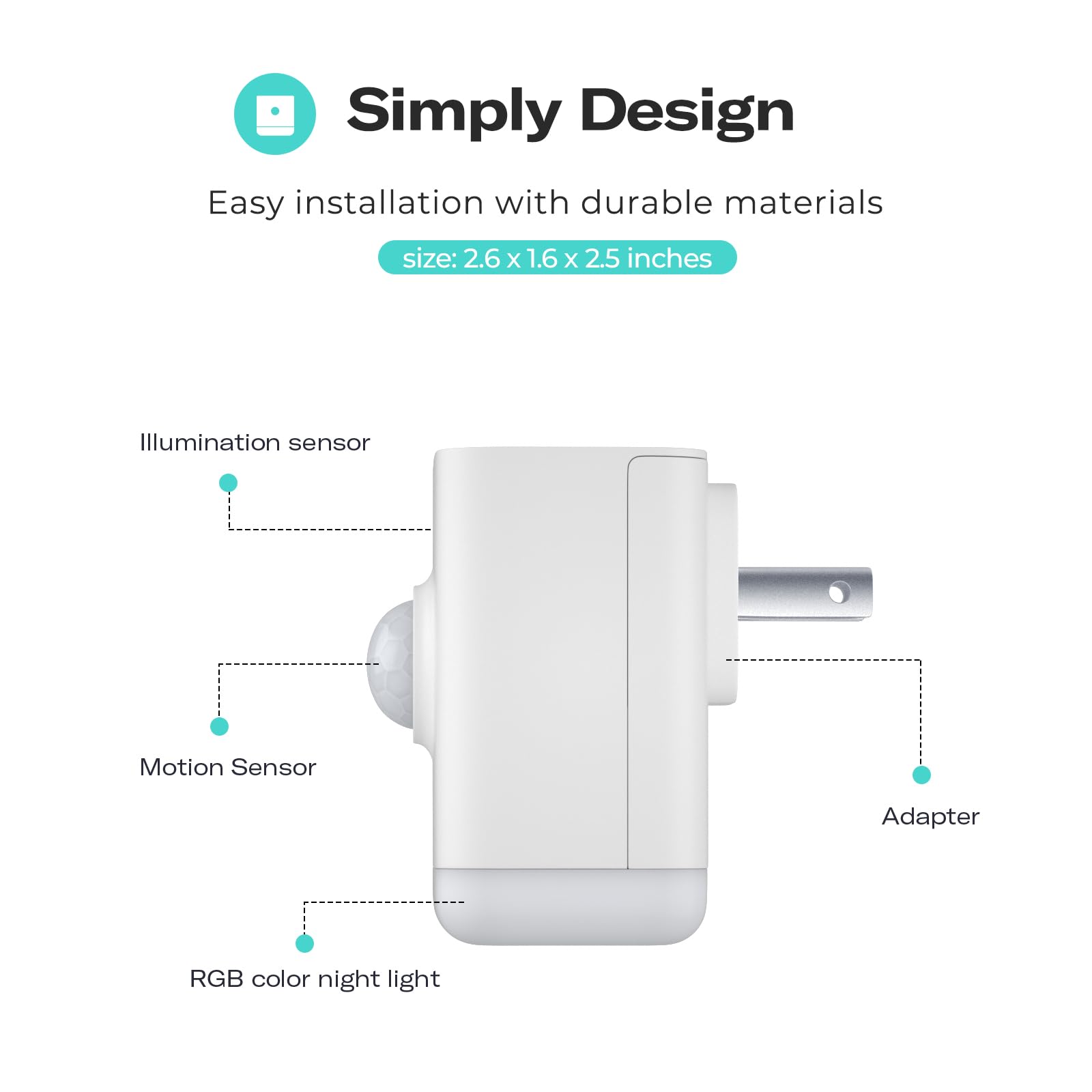 THIRDREALITY Multi-Function Night Light 4 Pack, Zigbee Repeater, Motion & Illumination Sensors, Adjustable Brightness, White, Model P1MNLA4