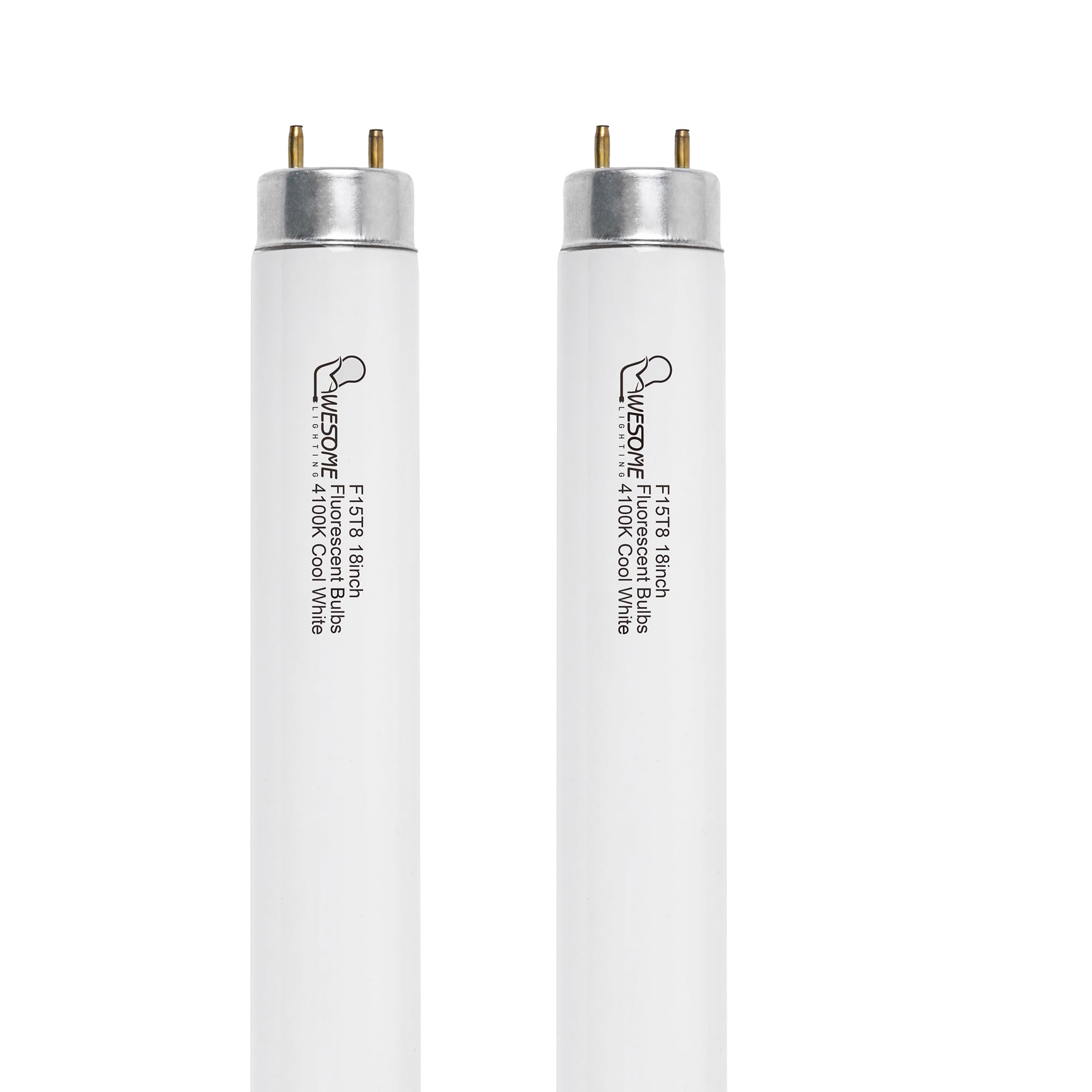 Wesome Lighting 18 Inch F15T8/CW Fluorescent Light Bulb, 4100K Cool White, T8 15 Watts Fluorescent Bulb, Replacement Tube for Co