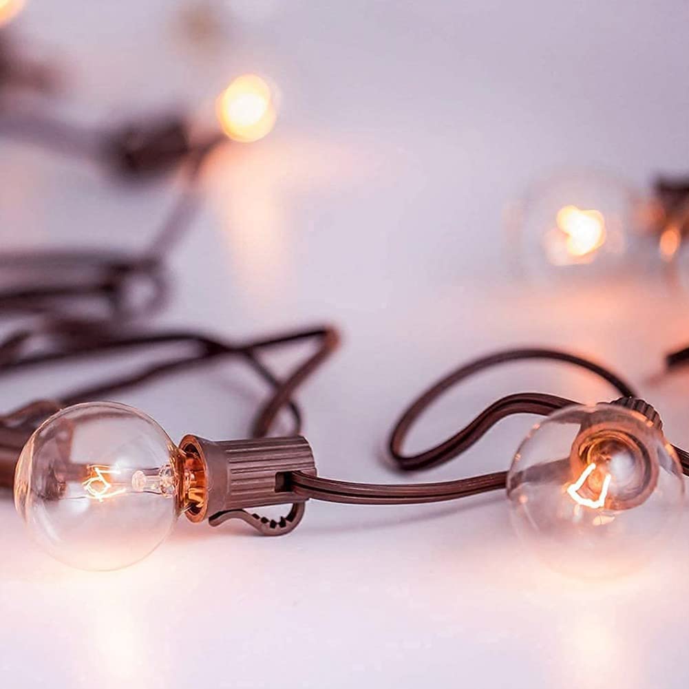 Konictom G40 Dimmable 5W Clear Globe Light Bulbs, E12 Candelabra, 25 Pack For Indoor