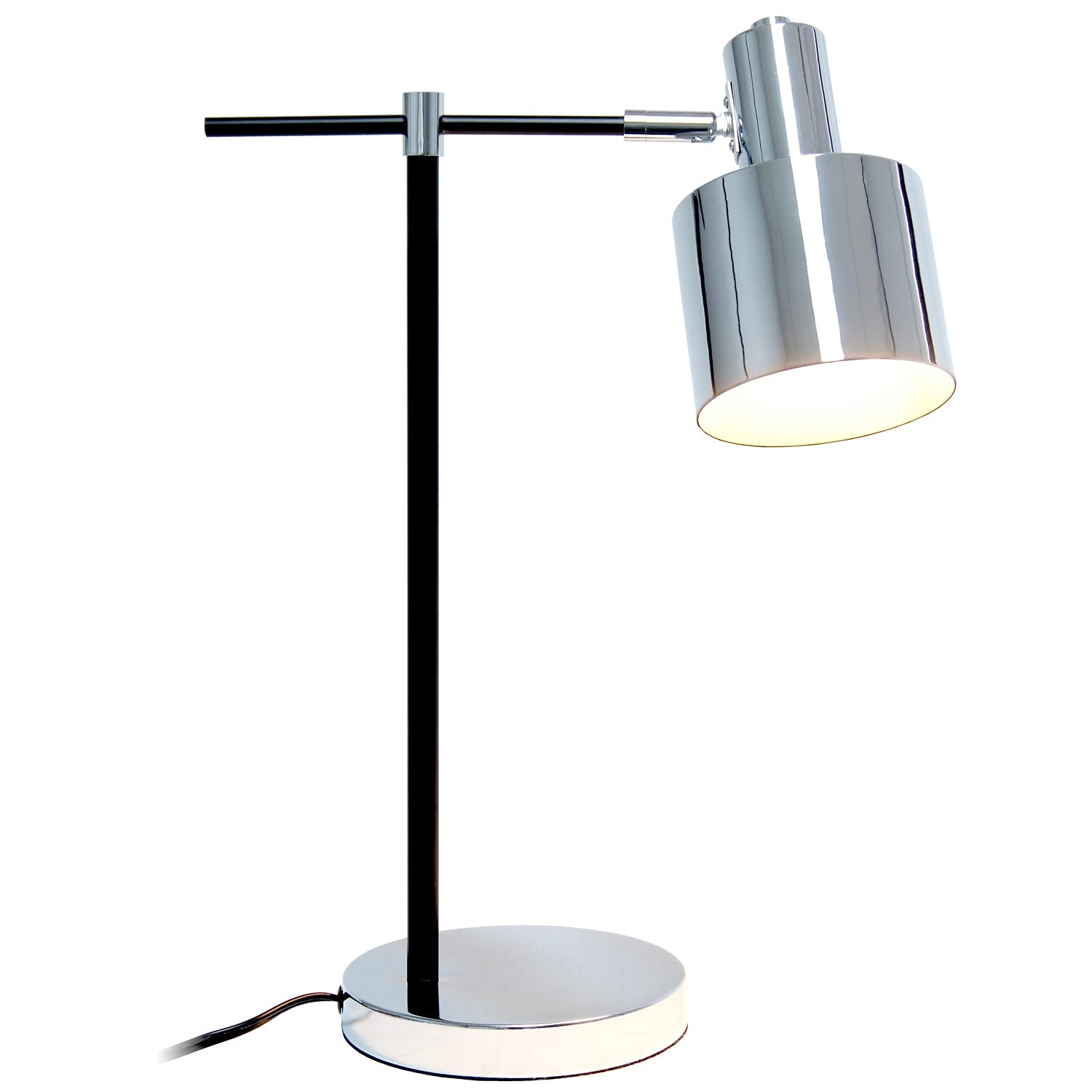 LALIA HOME Mid Century Modern Table Lamp, Chrome, Iron, Model LHT-4001