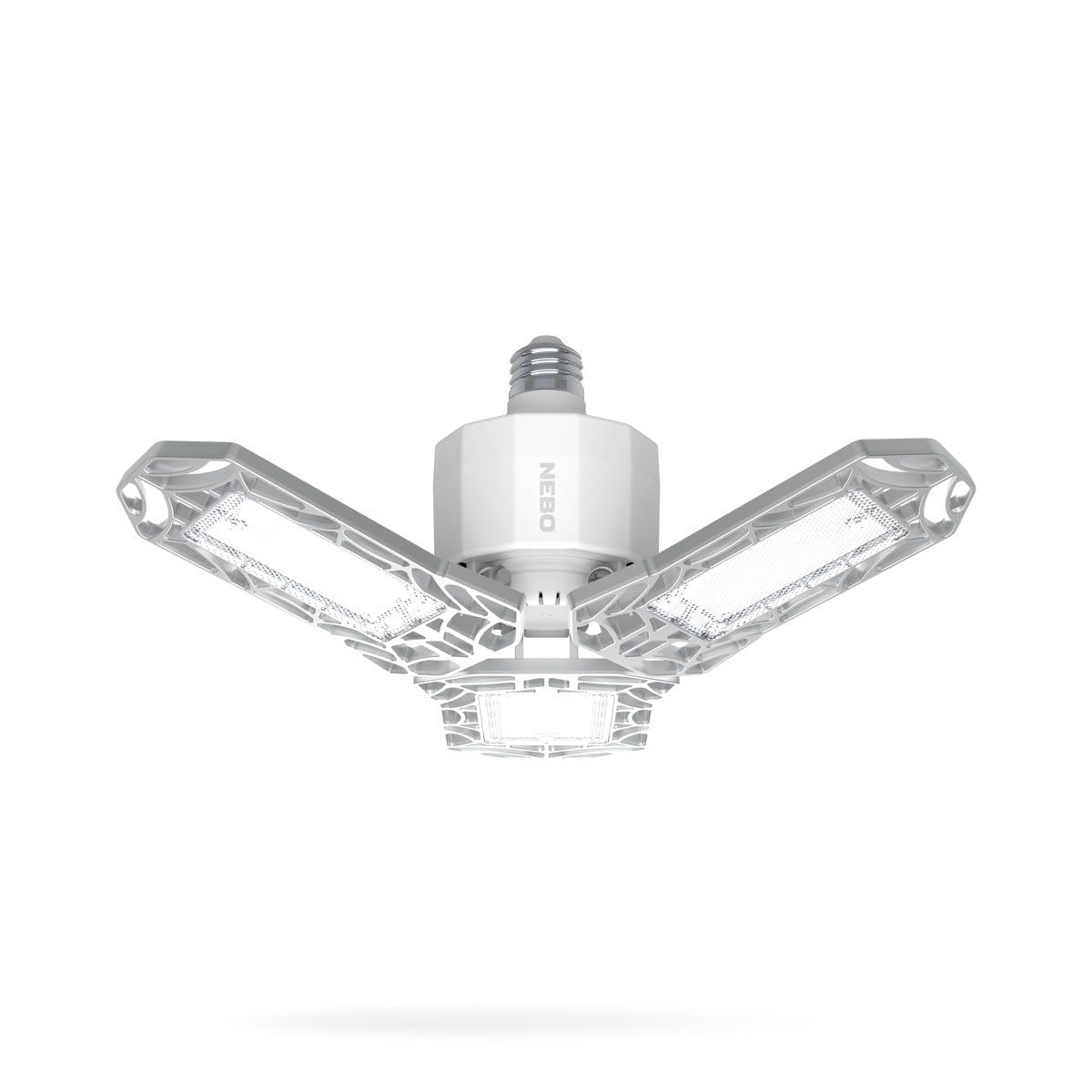 NEBO LED Garage Light 6000 Lumen 60W Multi-Position Adjustable Panel One Size White Model NEB-OTH-0001