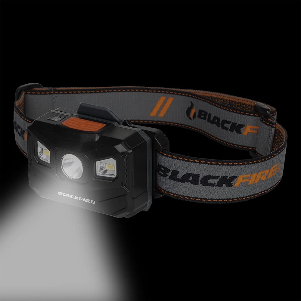 Blackfire Rechargeable LED Headlamp, BBM6048, 3 Modes, Spot & Flood Light, Black