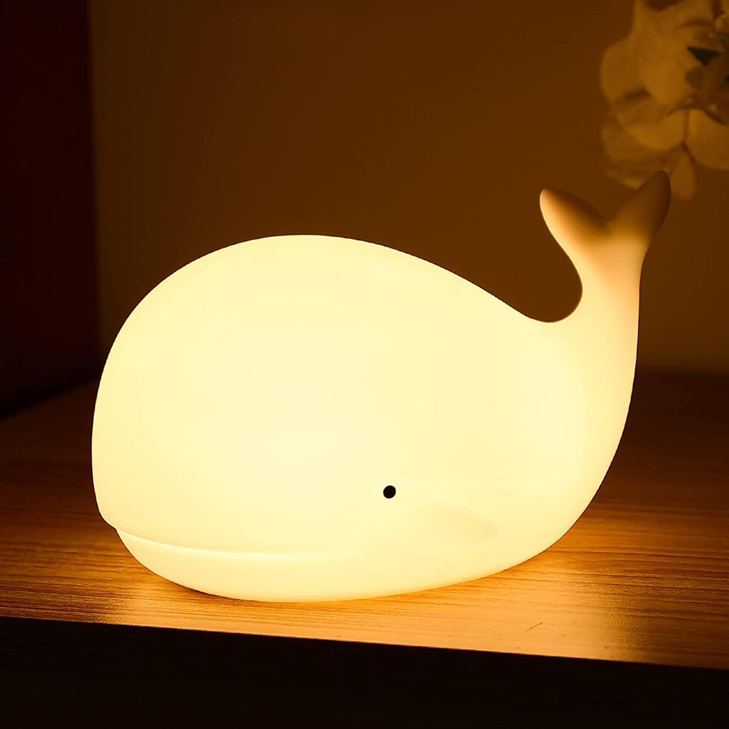Loveruis Cute Night Light For Kids - Nightlight For Children Animal Whale Night Lamp Birthday Halloween Christmas Gift With Color Changing Usb Rechargeable For Toddler Baby Bedroom (Whale)