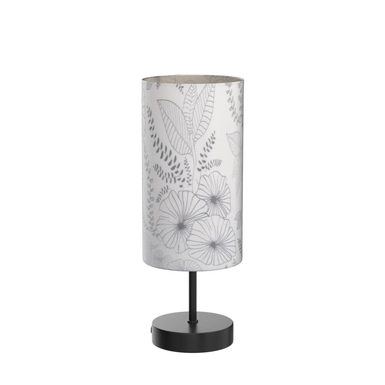 CINSARY Touch Control Bedside Lamp, 3-Way Dimmable, 2 USB Ports, Fabric Shade, White, E26 LED Bulb Included