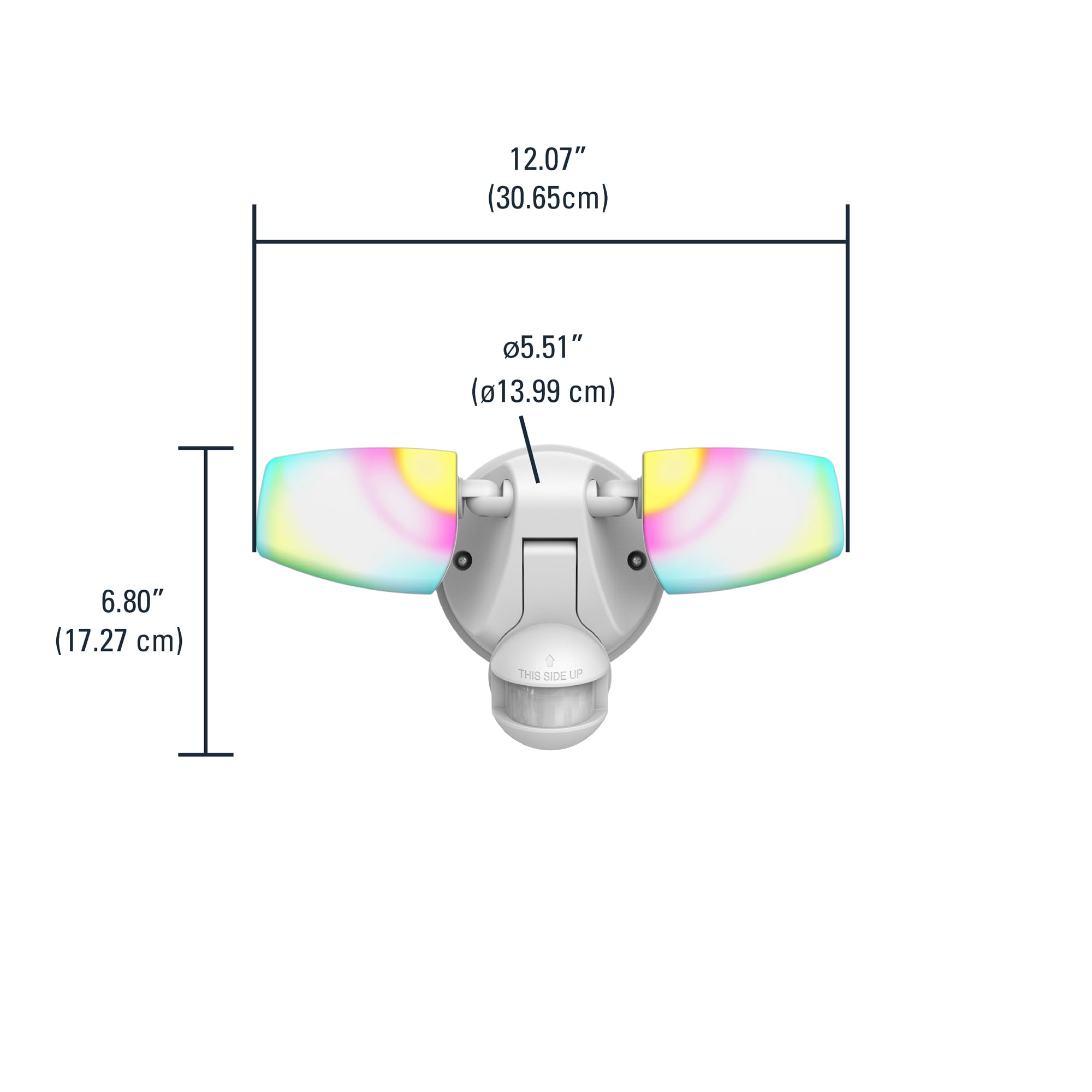 Halo Esf Wiz Motion Smart Wifi Color Changing Led Security Floodlight For Outdoors - White - Esf2Argbwmw-Wiz