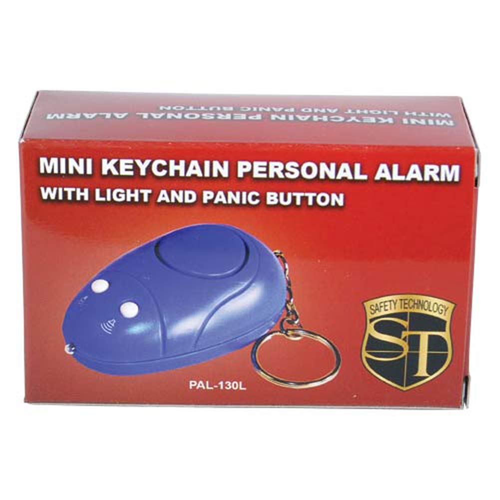 Safety Technology Keychain Alarm With Light - Blue Personal Security Device