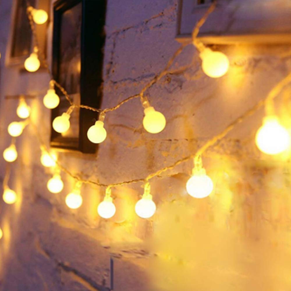 YoTelim Globe Fairy String Lights, Battery Operated, Warm White, 40 LED, 19.7FT, 2 Pack, Waterproof, Remote Control