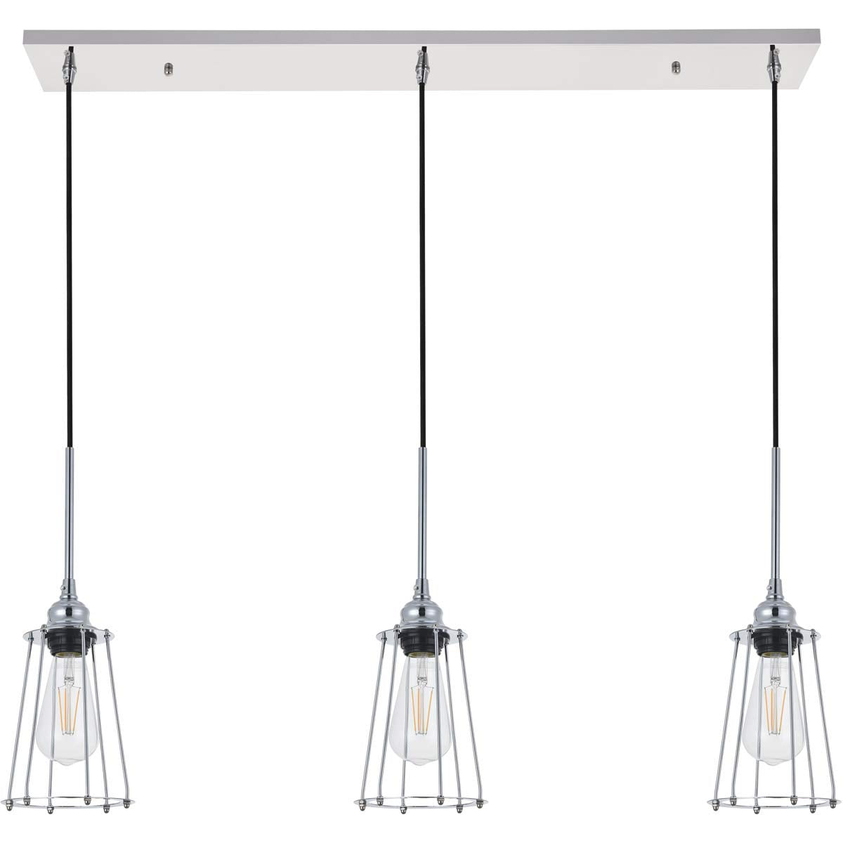 Living District Indoor Modern Home Decorative Bright Ceiling Auspice 3 Light Chrome Pendant