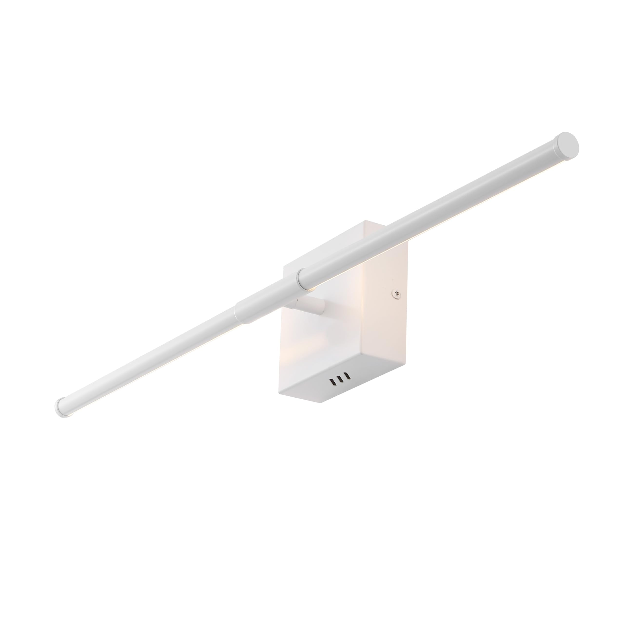 Jonathan Y Jyl7022G Makena 28'' Modern Minimalist Dimmable Integrated Led Metal Wall Sconce, White For Bedroom, Living Room, Kit