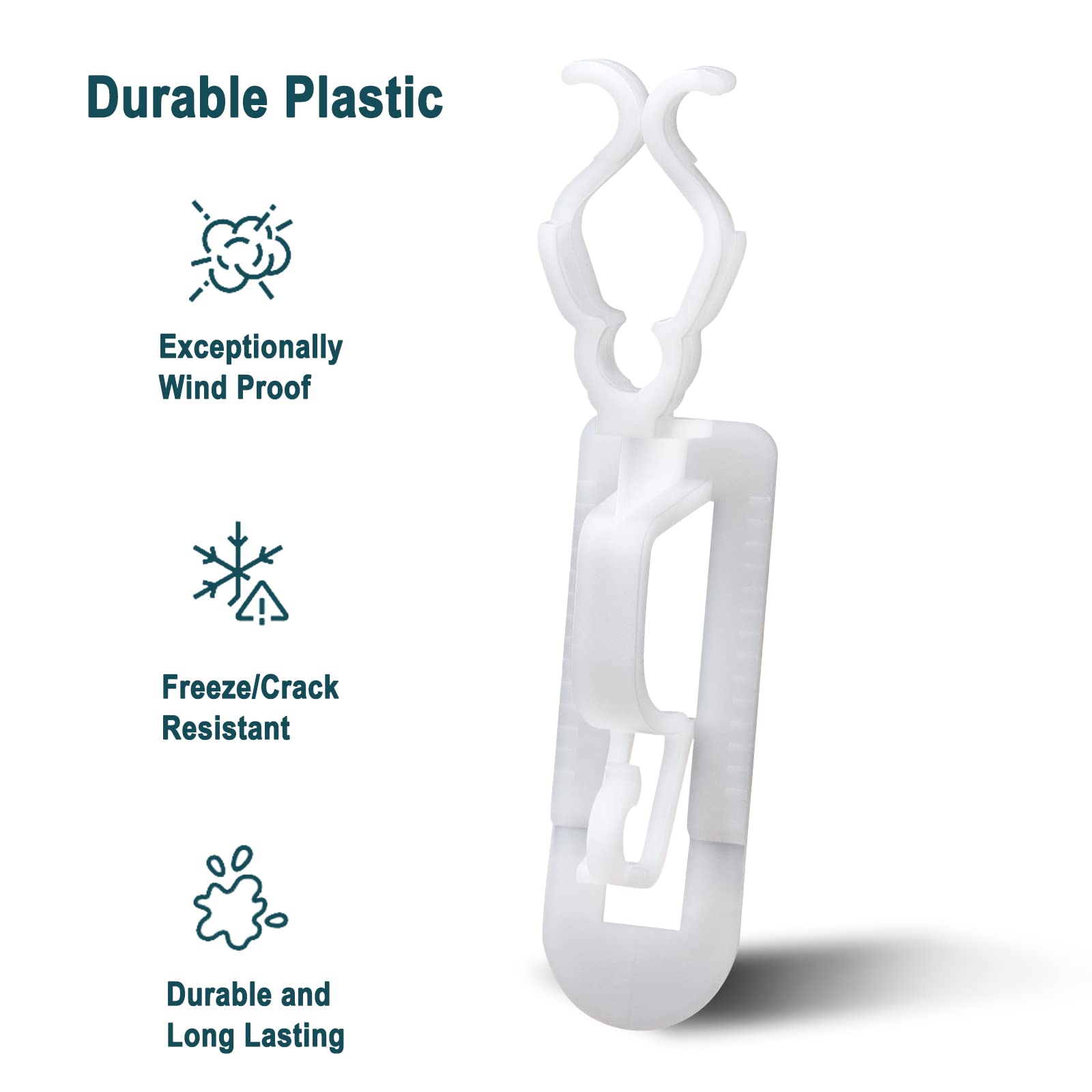 Universal Christmas Lights Shingle Clips, 400 Count All In One Gutter Clips, Shatterproof All Purpose Shingle Clips For C7/E12,