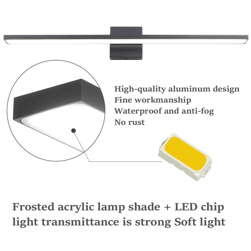 Ralbay LED Vanity Light 28W Dimmable 31.5in Cool White Frosted Aluminum Model 1089