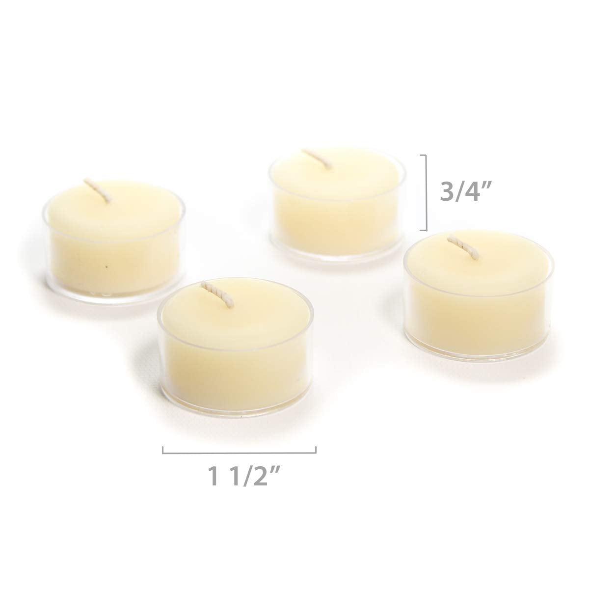 Bluecorn 100% Pure Beeswax Tealight Candles | Natural Beeswax Candles, Ivory White Tea Lights Candles | Long Burn (4-5 Hours) | Soy, Paraffin, & Fragrance Free, Bulk 48-Pack | Handmade In Colorado